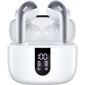 Wireless Earbuds Bluetooth Headphones 60H Playtime Waterproof Mic Charging